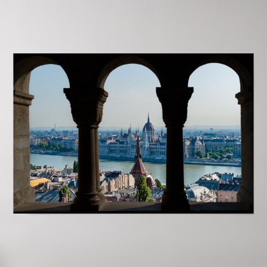 Budapest und das ungarische Parlament Poster (Vorne)