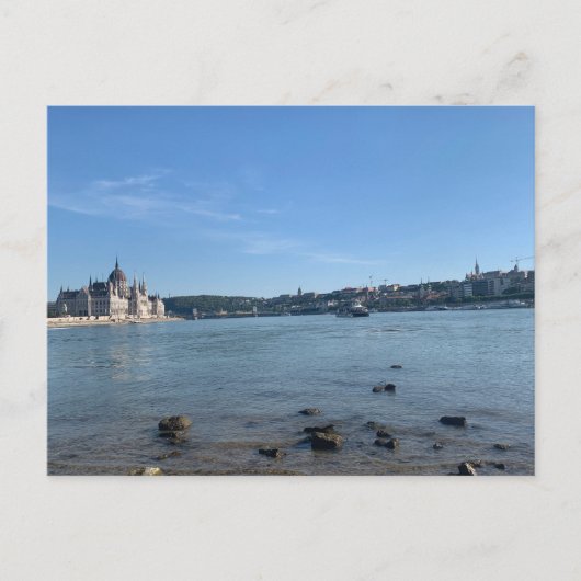 Budapest und die Donau Postkarte (Vorderseite)