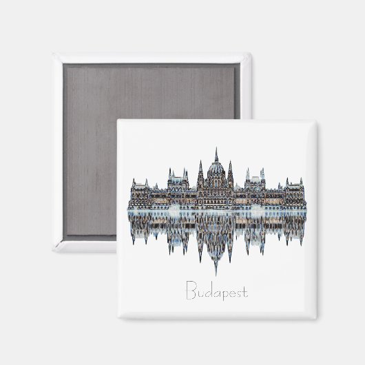 Budapest Ungarische Parlamentarische Architektur Magnet (Vorderseite/Rückseite)