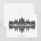 Budapest Ungarische Parlamentarische Architektur P Postkarte (Vorne/Hinten)