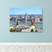Budapest Ungarisches Parlament Ansicht Leinwand (Insitu (Holzboden))
