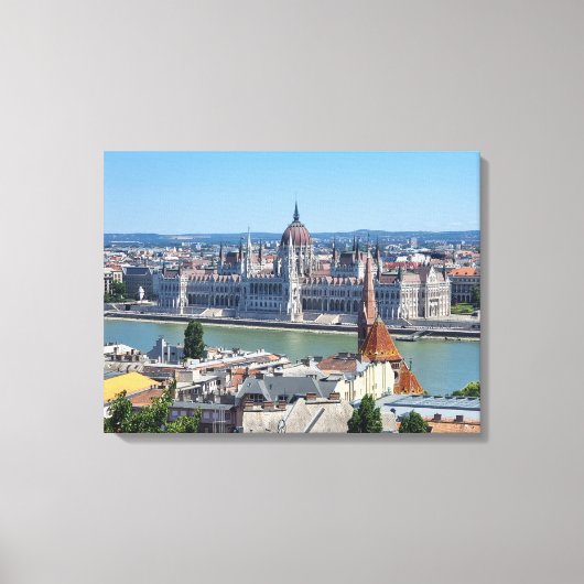 Budapest Ungarisches Parlament Ansicht Leinwand (Vorderseite)