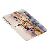 Budapest Ungarn Aquarellmalerei Panoramablick Magnet (Rechte Seite)