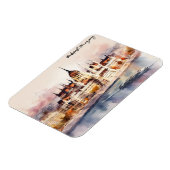 Budapest Ungarn Aquarellmalerei Panoramablick Magnet (Linke Seite)