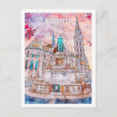 Budapest Ungarn Bekannte Wasserfarbskizze für Reis Postkarte (Vorderseite)