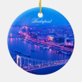 Budapest Ungarn bis Nacht Keramik Ornament (Hinten)