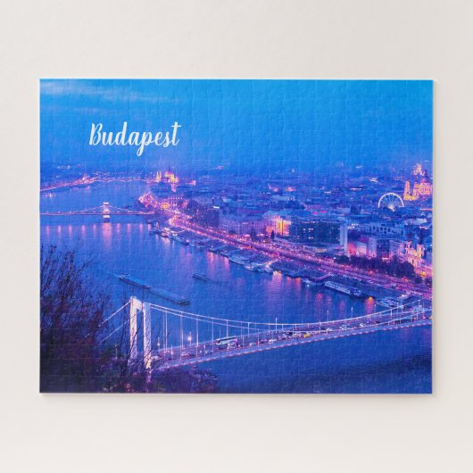 Budapest Ungarn bis Nacht Puzzle (Horizontal)