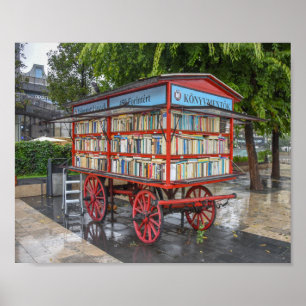 Budapest, Ungarn, Book Cart Poster