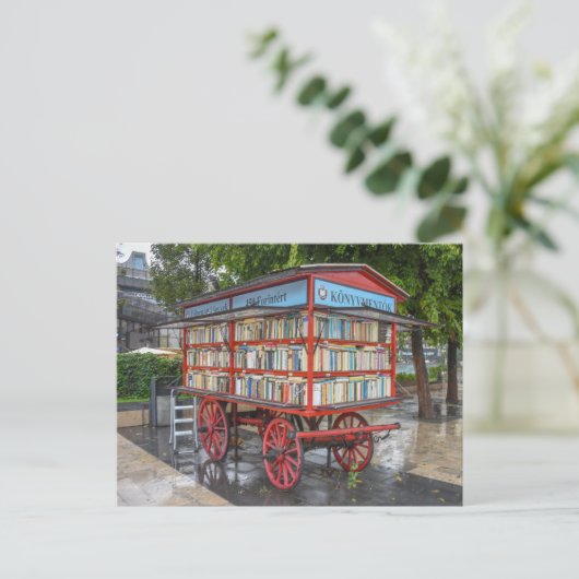 Budapest, Ungarn, Book Cart Postkarte (Stehend Vorderseite)