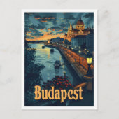 Budapest Ungarn Classic Art Retro Vintage Reise Postkarte (Vorderseite)