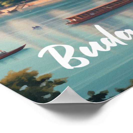 Budapest Ungarn Der berühmte Touristenort Poster (Ecke)