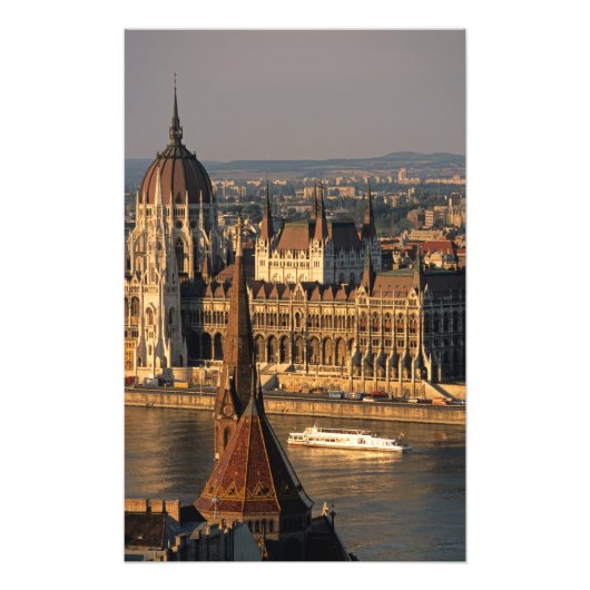 Budapest, Ungarn, Donau Fluss, Parlament Fotodruck (Vorne)
