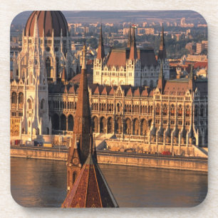 Budapest, Ungarn, Donau-Fluss, Parlament Getränkeuntersetzer