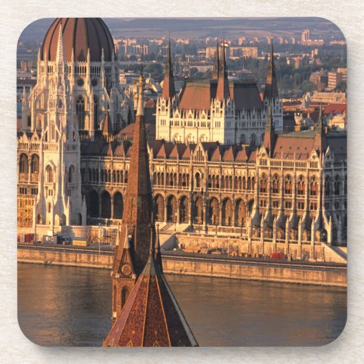 Budapest, Ungarn, Donau-Fluss, Parlament Getränkeuntersetzer (Vorderseite)