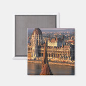 Budapest, Ungarn, Donau Fluss, Parlament Magnet (Vorderseite/Rückseite)