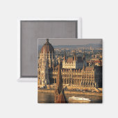 Budapest, Ungarn, Donau Fluss, Parlament Magnet (Vorderseite/Rückseite)