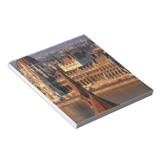 Budapest, Ungarn, Donau Fluss, Parlament Notizblock (angewinkelt)