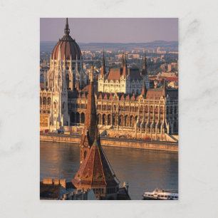 Budapest, Ungarn, Donau Fluss, Parlament Postkarte