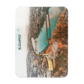 Budapest Ungarn Donau Panoramablick Magnet (Vertikal)