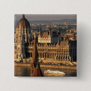 Budapest, Ungarn, Donau, Parlament Button
