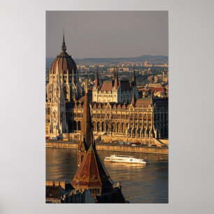 Budapest, Ungarn, Donau, Parlament Poster