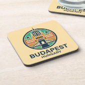 Budapest Ungarn Europa Getränkeuntersetzer (Linke Seite)