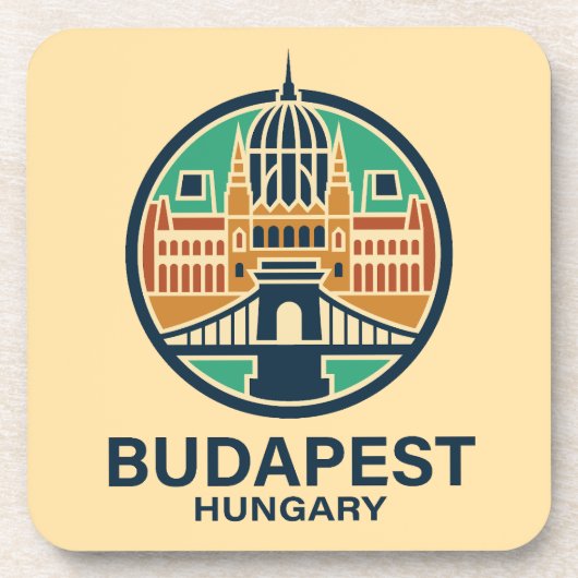 Budapest Ungarn Europa Getränkeuntersetzer (Vorderseite)