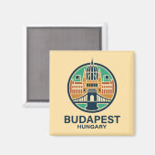 Budapest Ungarn Europa Magnet (Vorderseite/Rückseite)