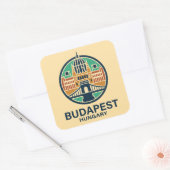Budapest Ungarn Europa Quadratischer Aufkleber (Umschlag)