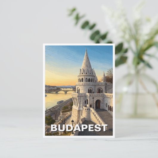 Budapest Ungarn Fisherman's Bastion Travel Postkarte (Stehend Vorderseite)