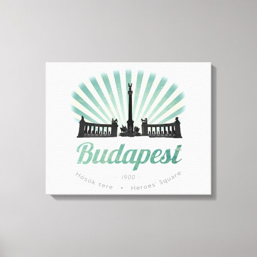 Budapest, Ungarn, Heldenplatz, Magyarposter Leinwanddruck (Vorderseite)