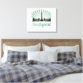 Budapest, Ungarn, Heldenplatz, Magyarposter Leinwanddruck (Insitu (Schlafzimmer))