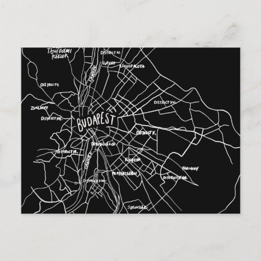 Budapest Ungarn Karte (Vorderseite)