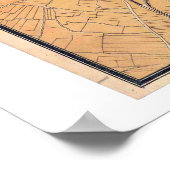 Budapest Ungarn Karte von 1884 Poster (Ecke)