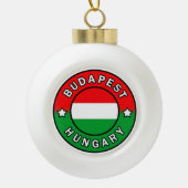 Budapest Ungarn Keramik Kugel-Ornament (Vorderseite)
