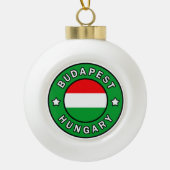 Budapest Ungarn Keramik Kugel-Ornament (Vorderseite)