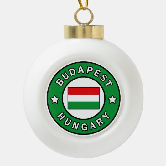 Budapest Ungarn Keramik Kugel-Ornament (Vorderseite)