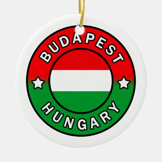 Budapest Ungarn Keramik Ornament (Vorne)