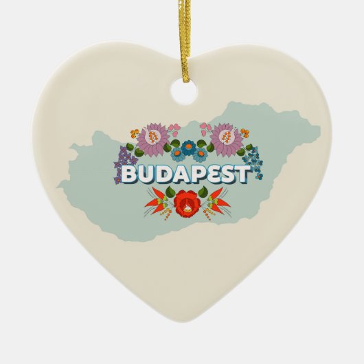 Budapest, Ungarn Keramik Ornament (Vorne)