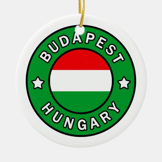 Budapest Ungarn Keramik Ornament (Vorne)