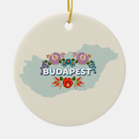 Budapest, Ungarn Keramik Ornament (Vorne)