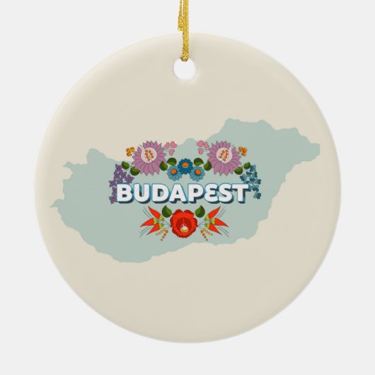 Budapest, Ungarn Keramik Ornament (Hinten)