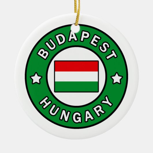 Budapest Ungarn Keramik Ornament (Vorne)