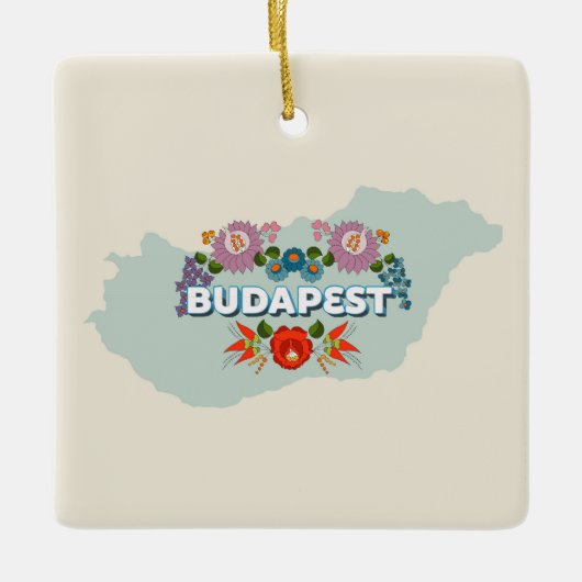 Budapest, Ungarn Keramikornament (Vorderseite)