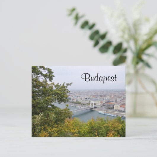 Budapest Ungarn Landschaft Postkarte (Stehend Vorderseite)