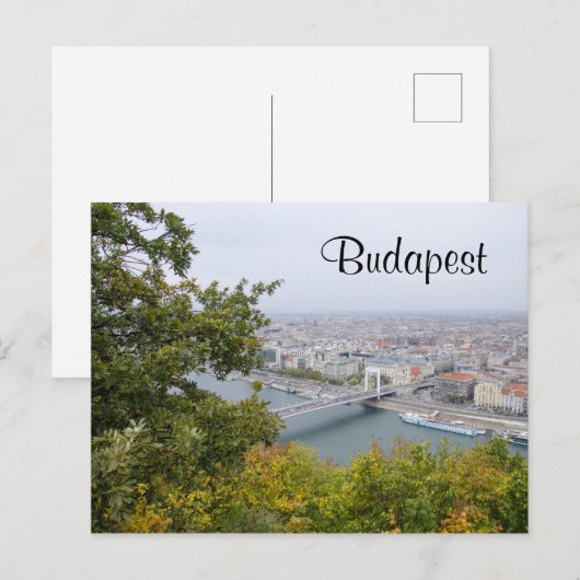 Budapest Ungarn Landschaft Postkarte (Vorne/Hinten)