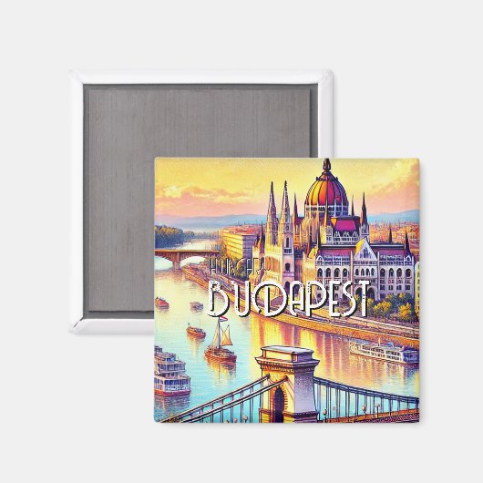 Budapest, Ungarn Magnet (Vorderseite/Rückseite)