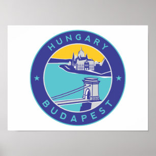 Budapest, Ungarn, Magyar, Donau Poster