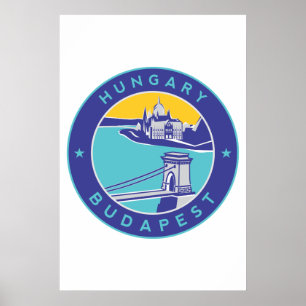 Budapest, Ungarn, Magyar, Donau Poster
