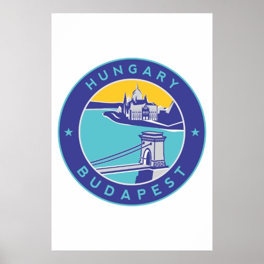Budapest, Ungarn, Magyar, Donau Poster (Vorne)